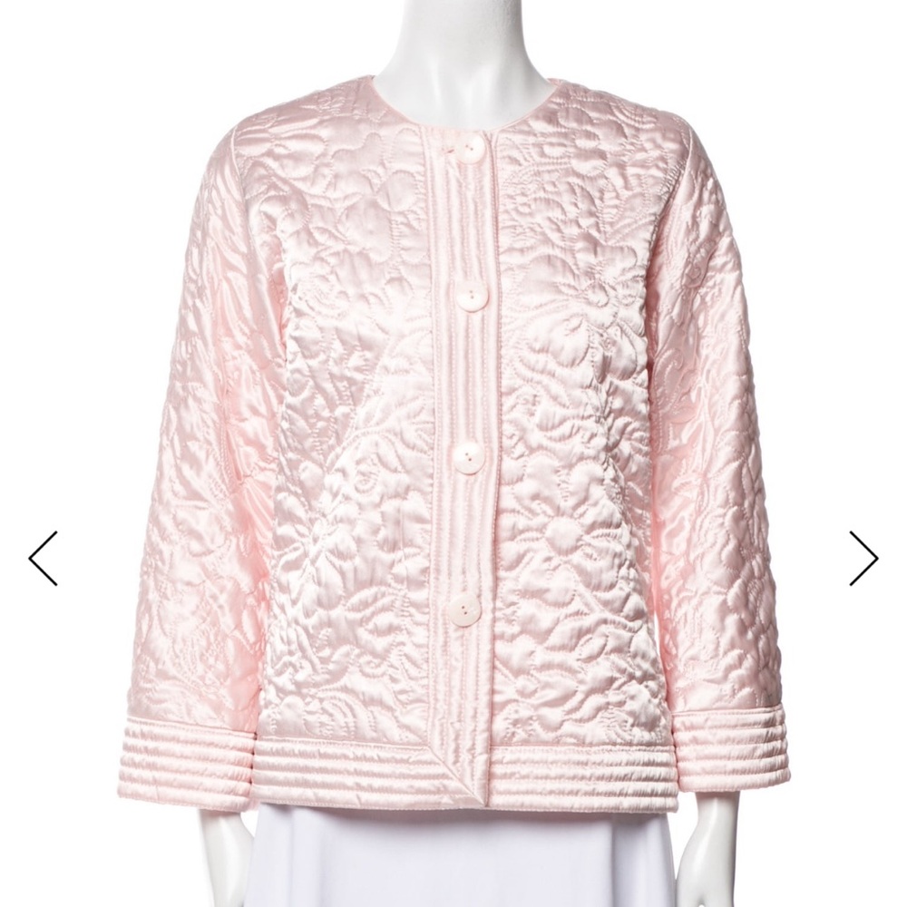 Beautiful Oscar de la Renta Light Pink Quilted Puffer Jacket